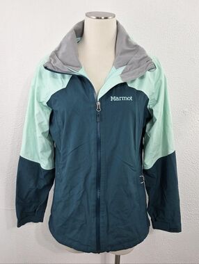Marmot Women's Sierra Component ski Jacket aqua teal blue size medium SHELL ONLY